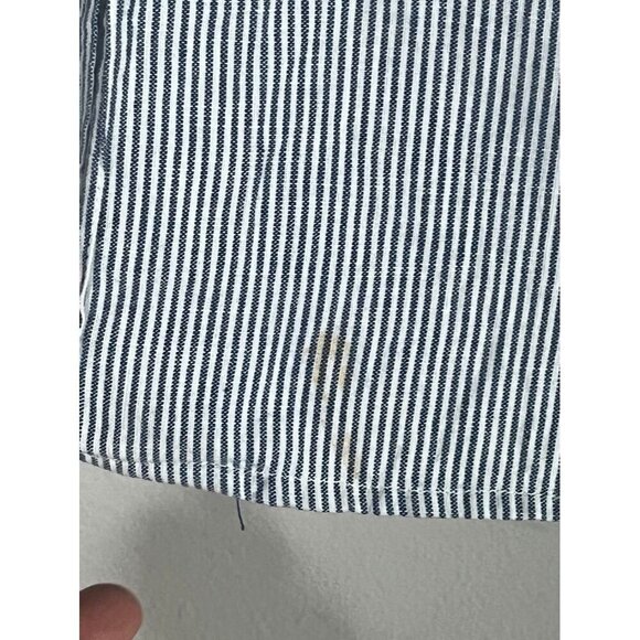 Christmas Striped Shirt L Cat Embroidery Festive Holiday Preppy Classic Retro - Picture 12 of 14